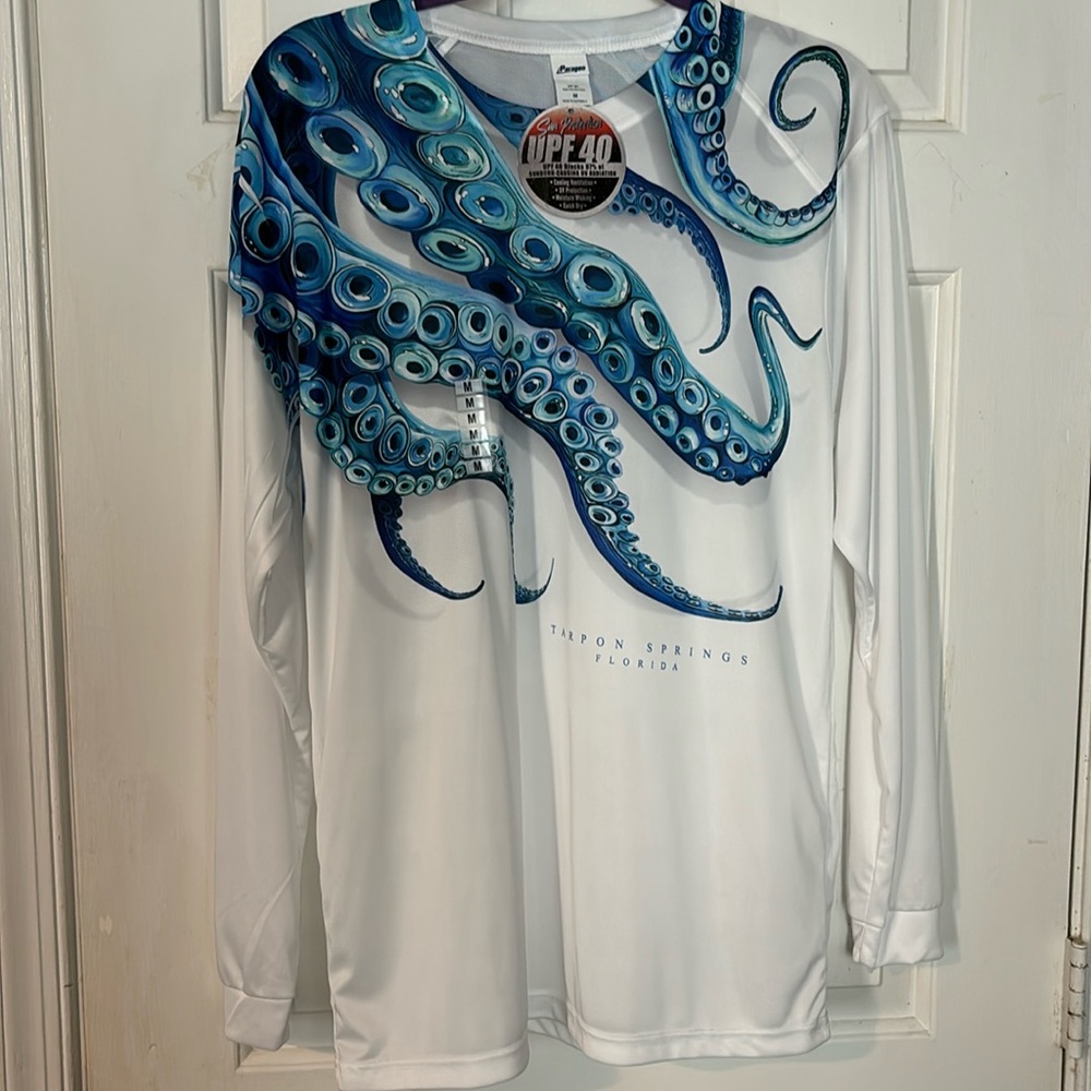 Medium size Octopus swim shirt, brand new with UPF 40 sun protection